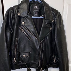Zara faux leather jacket